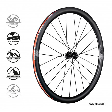 PAIRE DE ROUES VISION SC 40 DISC TUBELESS